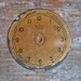 Vintage brass Soviet alarm clock face.dial.