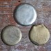 Set of 3 antique pocket watch back lids.