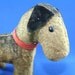 antique stuffed dog