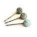Gemstone Bobby Pins - Pyrite, Botswana Agate, Aqua Larimar - Raw, Rough, Natural, Boho Tribal Spring Fashion Trend, Ready to Ship