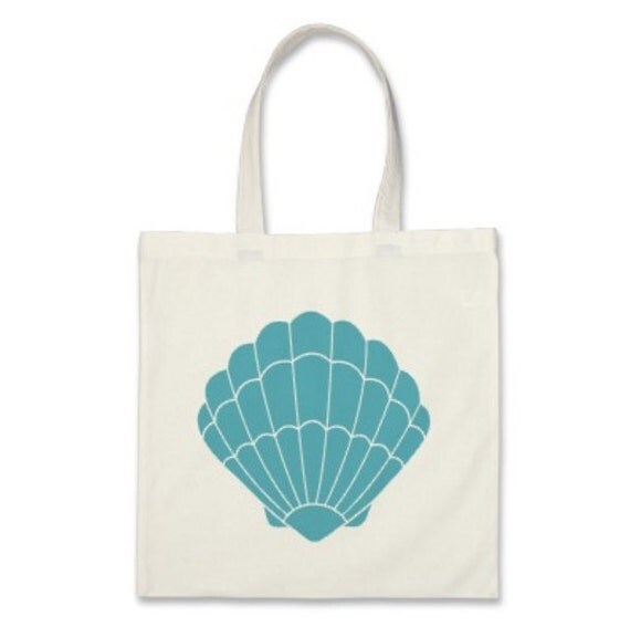 Items similar to Beach Gift or Wedding Tote Bag Seashell in