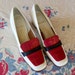 Vintage Red White and Navy Blue Ramblers Florsheim Womens Shoes Size 8