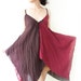 SALE.. Two Tone Cami Tank in Red and Dark Brown, Cotton Fabric