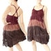 Clearance Sale...Comfy Tie-Dyed Beach Halter Dress in Red - Brown