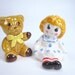 Vintage Avon Raggedy Ann and Teddy Bear Salt and Pepper Shakers, Retro Avon Collectibles, Weiss Salt and Pepper Set