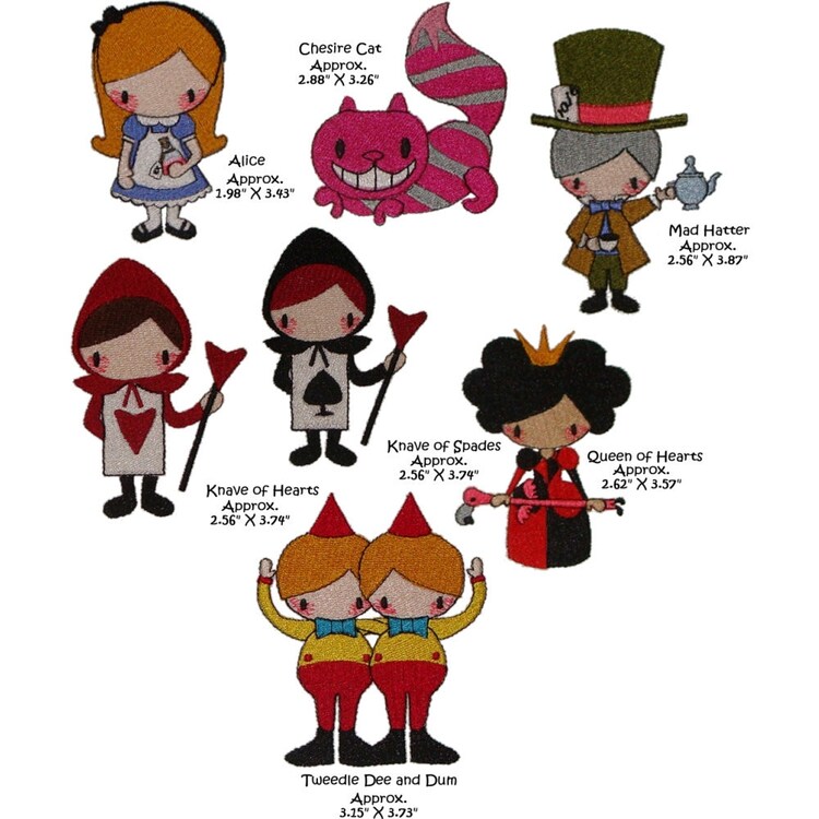 Machine Embroidery Alice in Wonderland Set Alice by DigiMyWorld