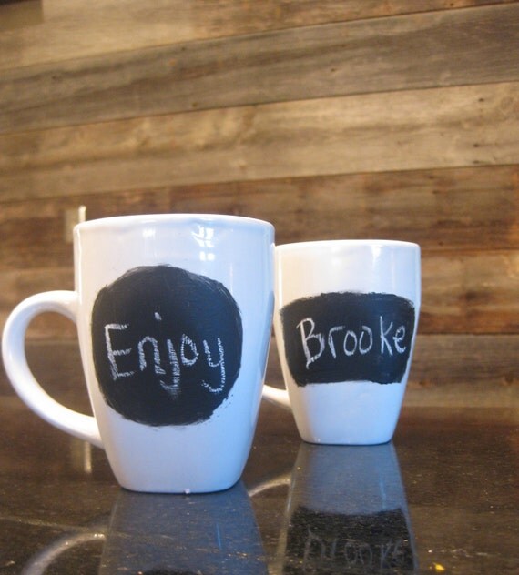 Chalkboard Mug by BluhmsGarden on Etsy