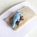 SALE Single Bird Hair Clip. Pretty Sparkle Blue Bird on a Cream Felt Hair Clip. Summer Fashion. Children Fashion. Kids. Accessory.