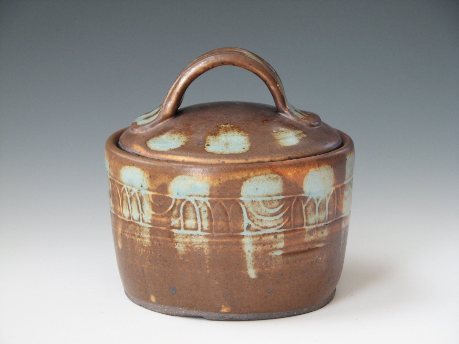 Lidded Ceramic Jar Stoneware Lidded Jar Jewelry Box by InsCeramics