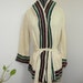 Vintage Cozy 70's Belted Hippie Sweater with Hood & Bell Sleeves