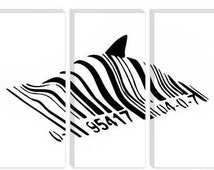 BARCODE SHARK MENS T SHIRT BANKSY URBAN ART RETAIL ARTIST SWAG NEW TEE