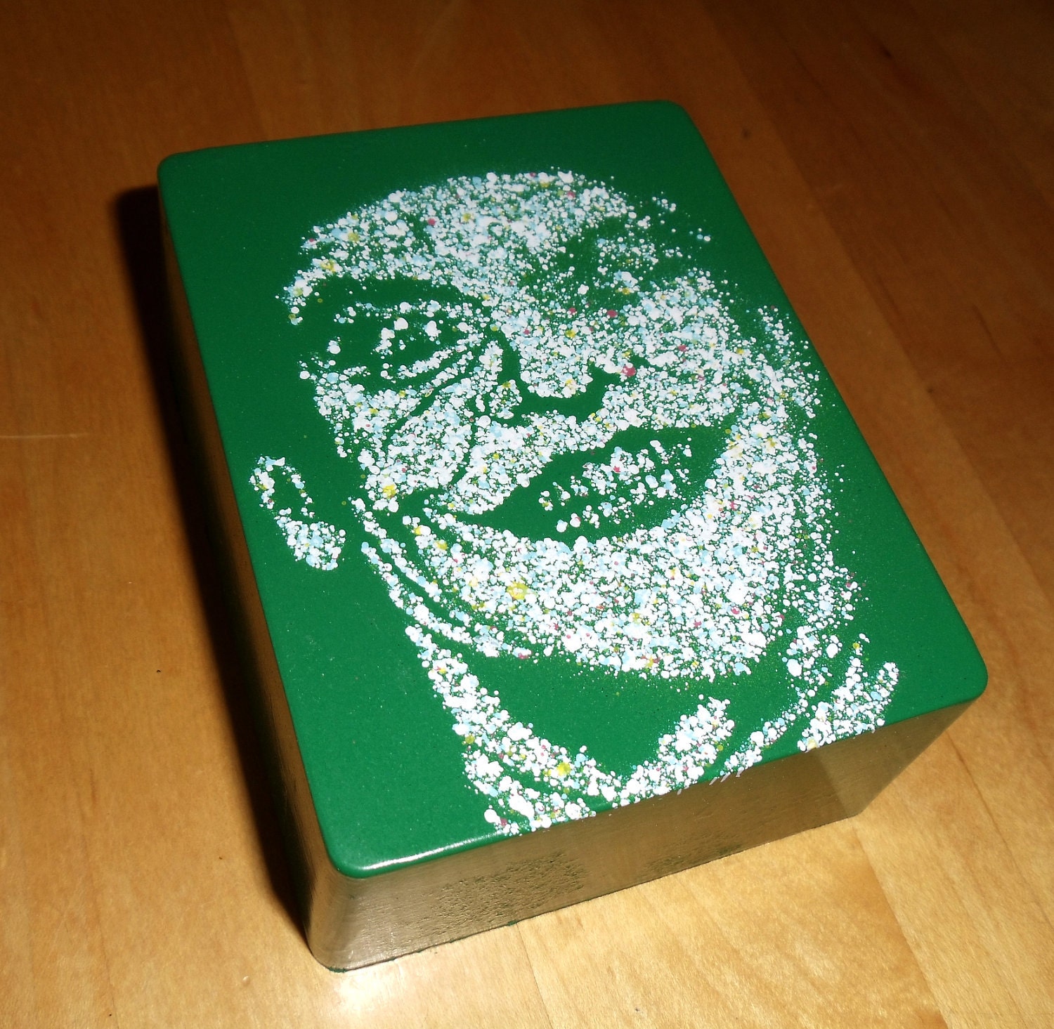 Custom painted pedal enclosure for DIY guitar effects pedal