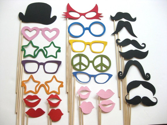 Items Similar To Photo Booth Props The Fun Collection Piece Set Birthdays Weddings