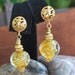 Beautiful golden lampwork and vermeil earrings