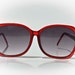 Red Vintage Sunglasses Medium Black Lenses -Sexy-