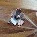 Small Oxidised Copper Daisy Hook Clasp - Hammered