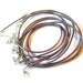 5 Coffee Brown Leather Necklaces with Ends and Clasps