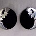 Earrings crescent moon and stars sterling silver vintage earrings Mexican silver hand made