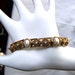 Signed Florenza bracelet elegant gold diamonds and pearls mid century vintage