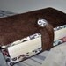 Gorgeous Chocolate Brown Velvet Print Design Bible Cover (with Button Closure/ Ribbon Marker) Pen Pouch
