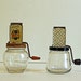 Pair of Vintage Nut Choppers - Grinders - Jars - Chippy Paint - Instant Collection