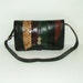 Vintage real snakeskin leather striped shoulder bag or clutch handbag