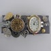 Gold and Silver Gray Zipper Watch Bracelet