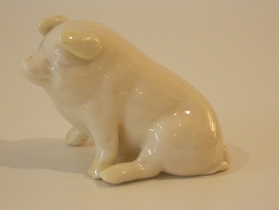 Belleek Porcelain Pig