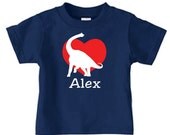 Personalized valentine dinosaur heart t shirt for kids, I love dinosaur t shirt for kids great for valentine's day Il_170x135