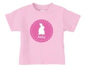 Personalized cute Easter bunny t shirt, girl Easter t shirts Il_170x135