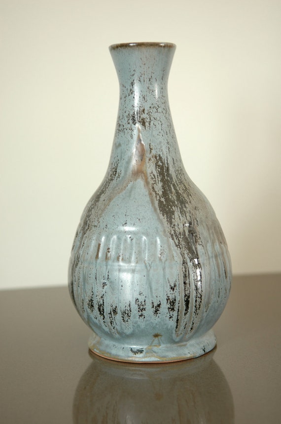 Items similar to Blue Mountain Pottery Rare Blue Slate Pottery Vase on Etsy