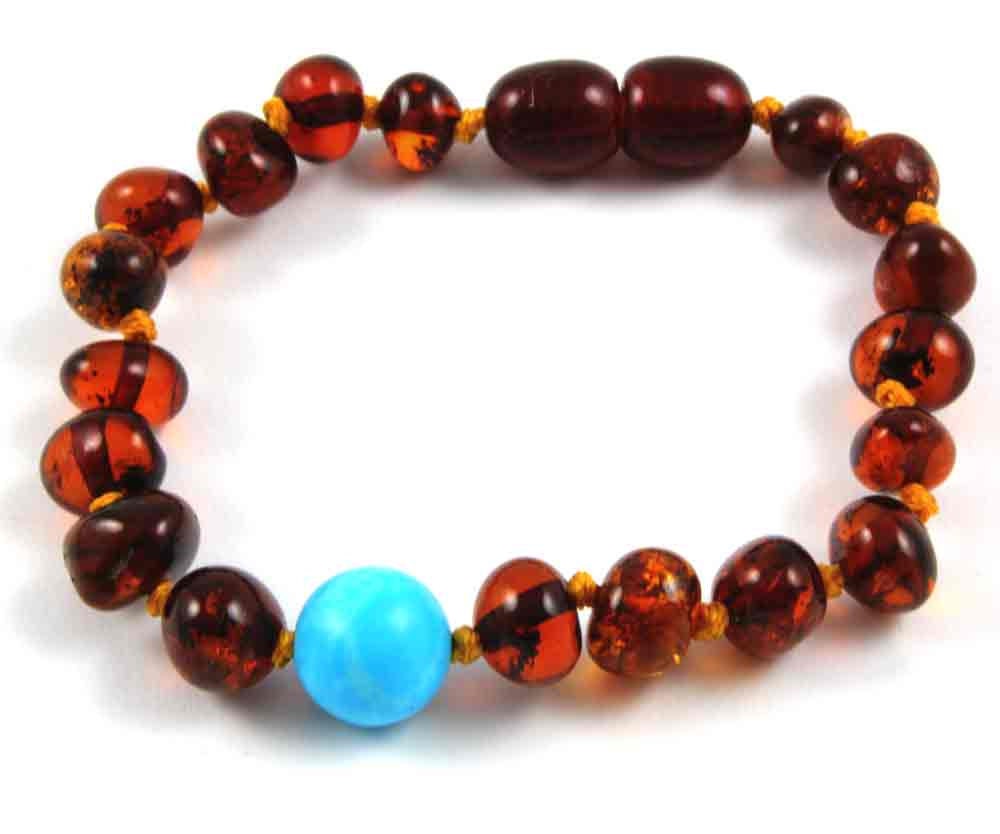 NATURAL BALTIC AMBER Baby Teething Bracelet or Anklet with
