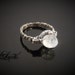 Moonstone medieval ring - sterling silver