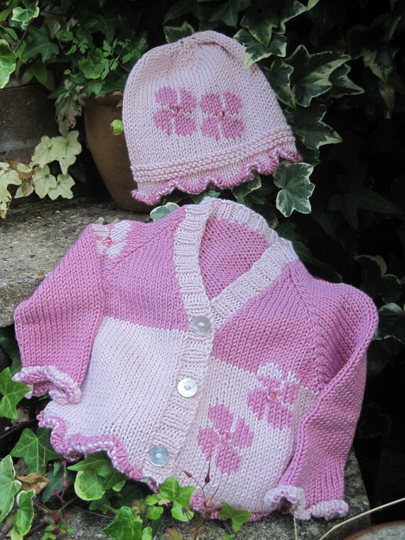 BABY KNITTING PATTERN in pdf Flower Baby Babys