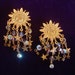 Kirk's Folly Celestial Dangle Earrings Clip On Retro Vintage Fashion Jewelry