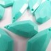 8 Vintage 21mm Plastic Turquoise Faceted Pendants Pd121