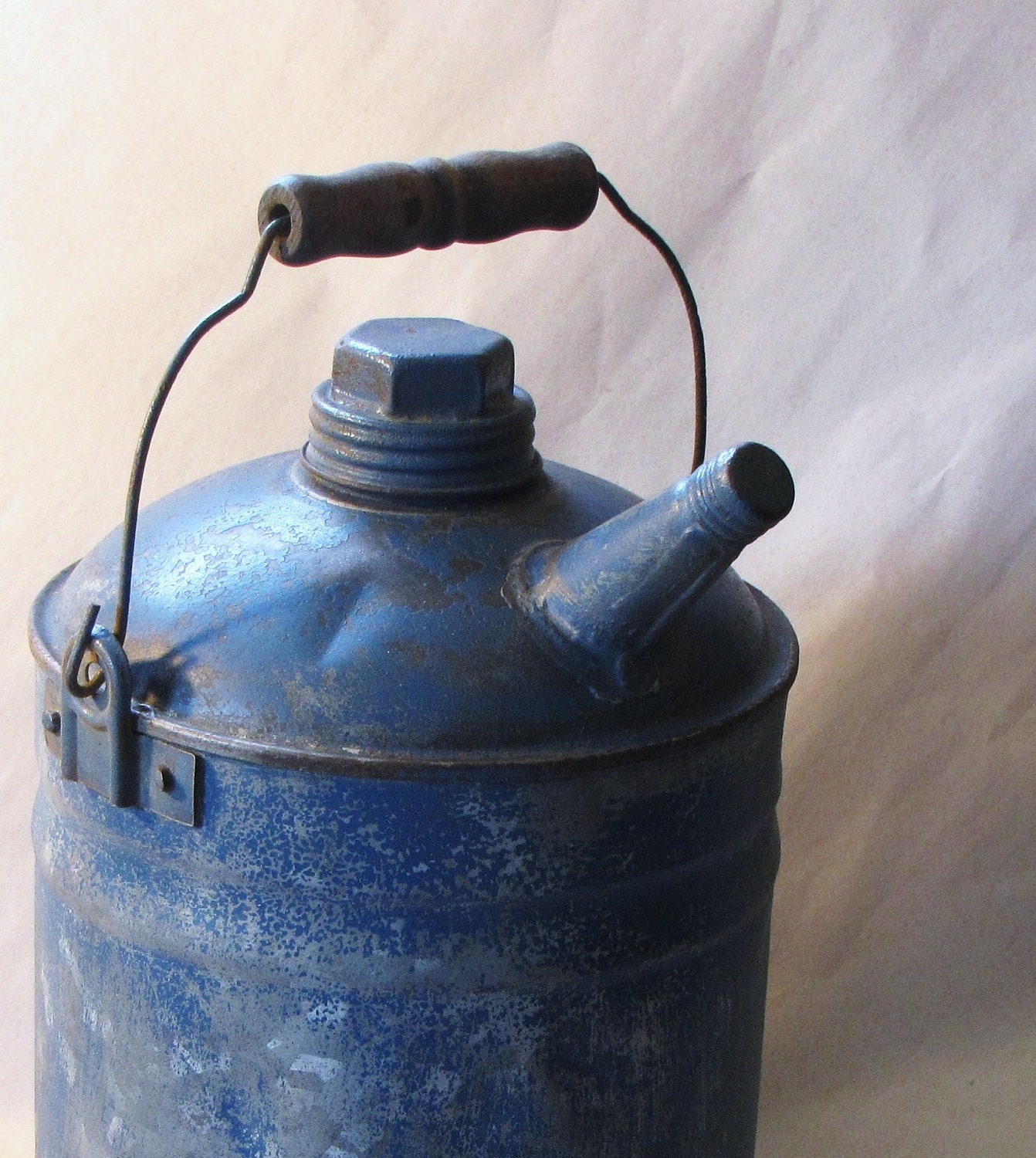 Vintage Kerosene Can Galvanized Metal Industrial FarmHouse