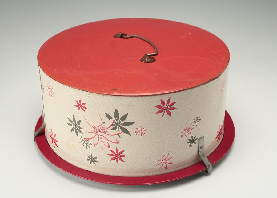 Fun Mid Century Vintage Cake Carrier by OwlCreekVintage on Etsy