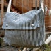 Canvas Shoulder Bag - All Organic Fabrics - Stripes - Purse