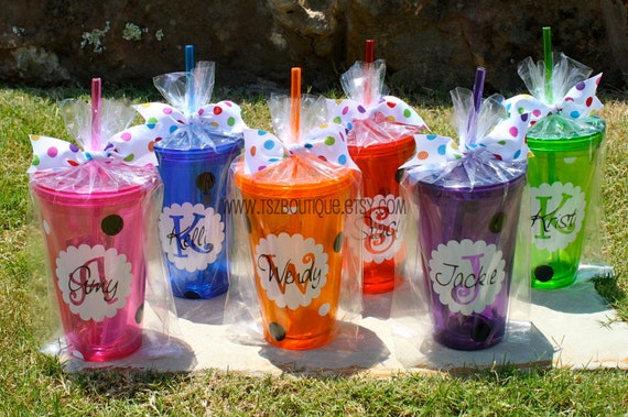 Items similar to Set of 6 Personalized Tumblers on Etsy