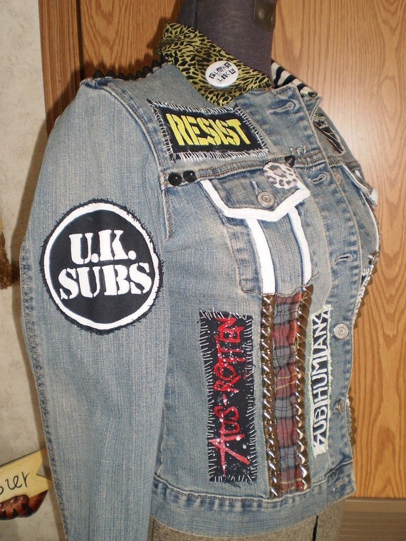 DIY Punk Studded Denim Jacket