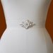 Bridal sash belt with crystals - Headband or bracelet - One of a kind