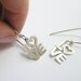 Love Earrings - Sterling Silver - Dangle Earrings - Letter Earrings - Hand Cut