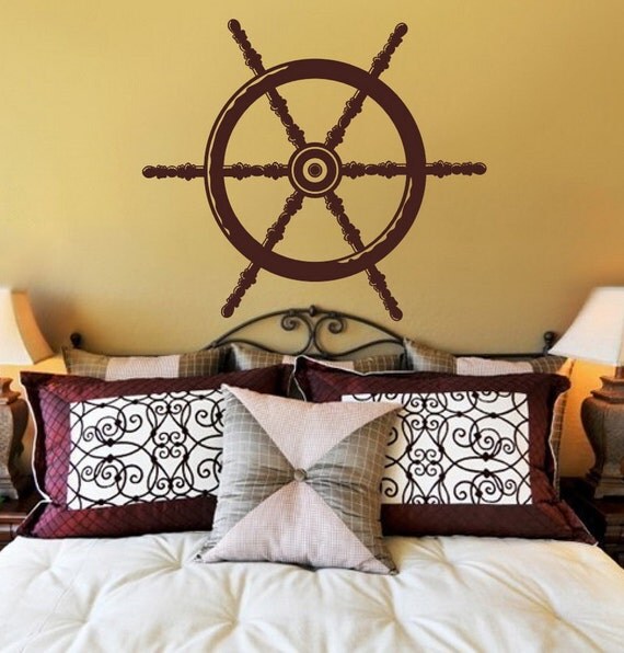 Nautical Ships Wheel Vinyl Wall Decal By Cuttinupcustomdiecut