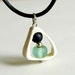 Tribal africa pendant-Bone,matte black onyx, glass leather and silver - Kenya Pendant