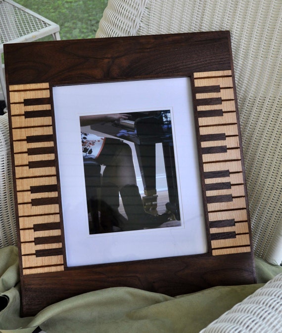 Piano Keyboard Picture Frame 11X14 by TheWoodJunction on Etsy