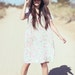 90s Peterpan Collar Smocked Button Down Sundress -