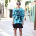 Turquoise Black Dragon Oversized Slouchy Sweater - Draggin'