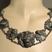 RESERVED...do not purchase...Rare Antique Art Nouveau Lion Heads & Maidens Silver Plate Belt Or Gothic Necklace