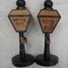 Vintage souvenir of New York City wood lamp post Salt and Pepper shakers